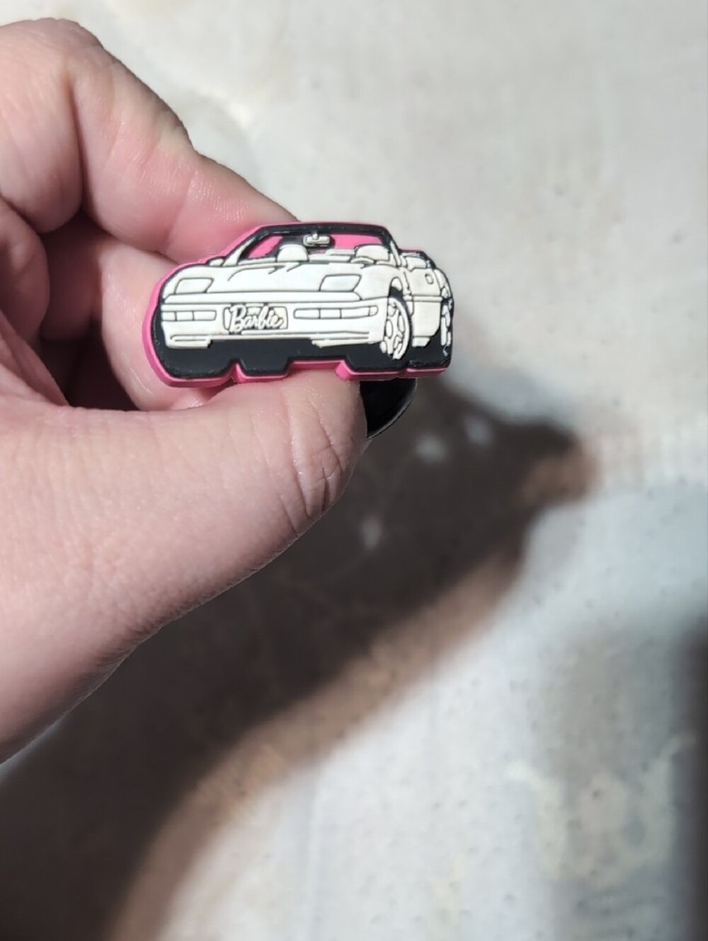 CROCS Barbie Pink Charm Set - Jacket, Car & Logo - Picture 4 of 5